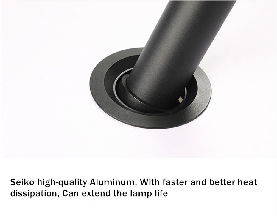 DBF Nordic Anti-Glare Recessed Downlight 12W Black/White Housing 360 Angle Rotatable 3000K/4000K/6000K LED Ceiling Spot Light