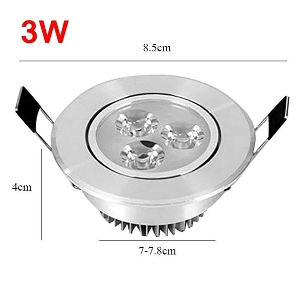 JUNEJOUR 10 PCS 3/5/7W 220-240V Dimmable LED Ceiling Downlight Recessed Cabinet Wall Spot Light Down Lamp Spot Light