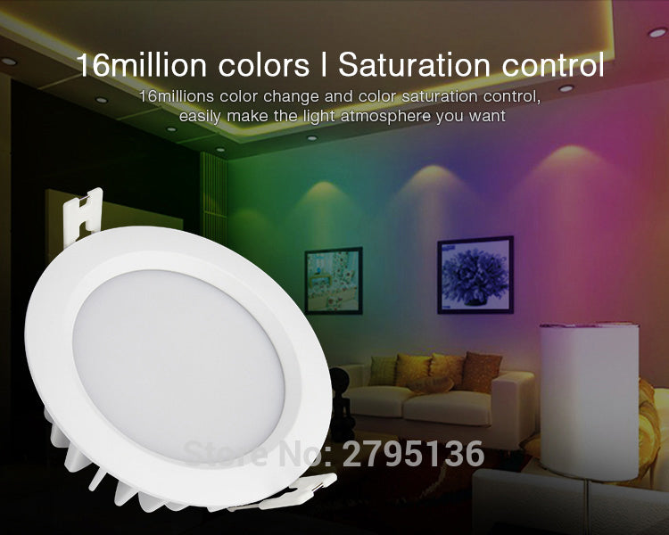 LED 6W RGB+CCT Waterproof led downlights IP54 110V 220v Moistureproof smart Led light recessed led ceiling for living room bathroom