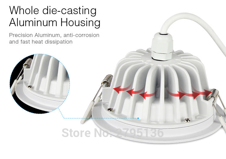 LED 6W RGB+CCT Waterproof led downlights IP54 110V 220v Moistureproof smart Led light recessed led ceiling for living room bathroom