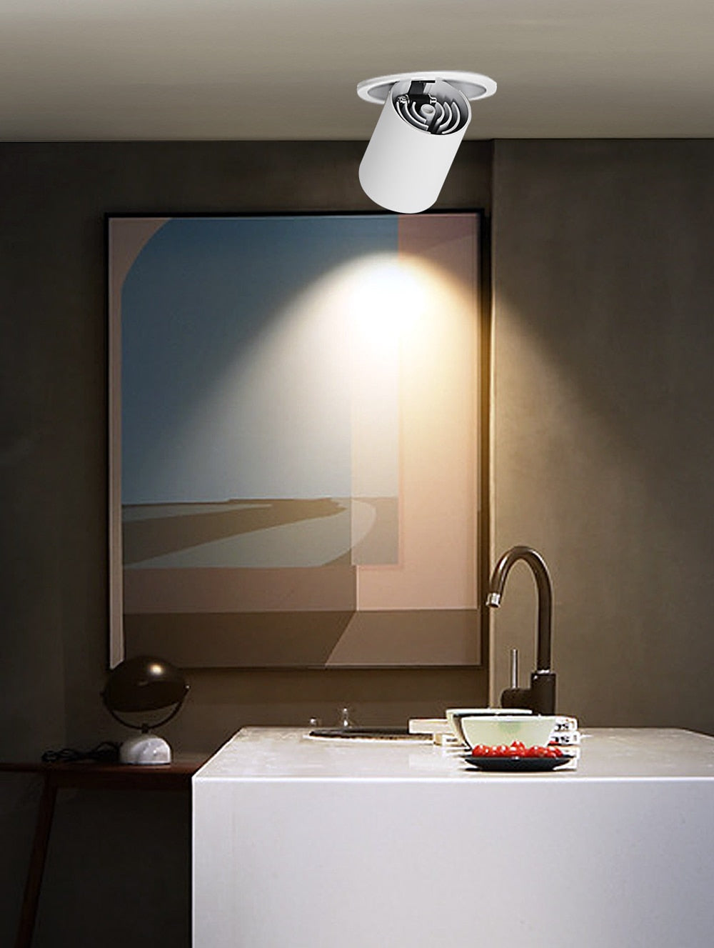 LED Downlight Dimmable 7W 12W Modern Recessed Ceiling Spotlight Artwork Adjustable Loft Décor's Lamps Led Spot Lights