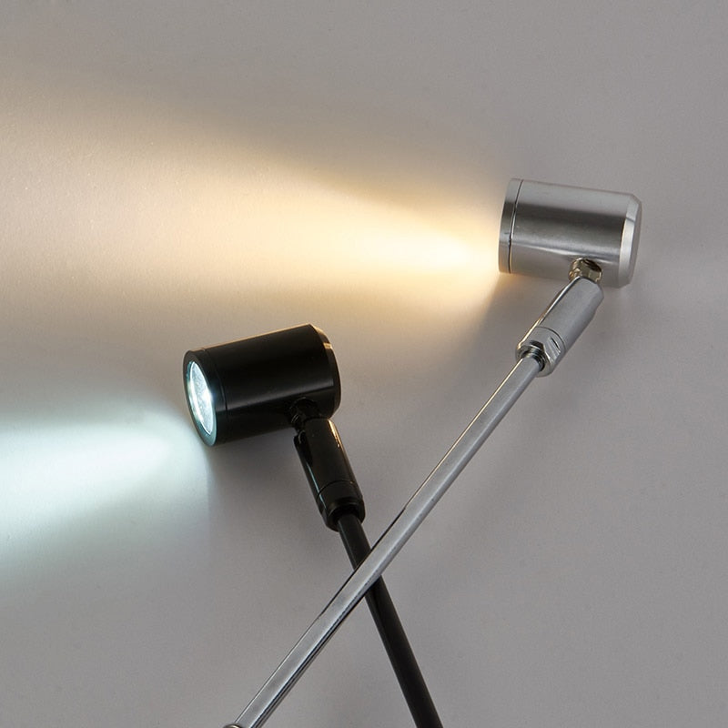 4PCS 1W Mini LED Spotlight Surface Mounted Cabinet Downlights for Display of Wall Lights 10/15/20/25/30/35cm