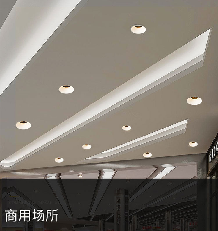 No Flickering Anti Glare LED Recessed Downlight 7W 12W LED Ceiling Spot Light For Hotel Corridor Bedroom Living Room
