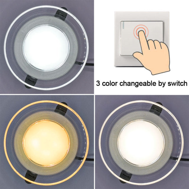 American Golden Edge Brown Resin Led Downlight 3W 5W 7W 220V 110V Hole 6 9Cm Hallway Living Room Kitchen Spotlight Recessed Lamp