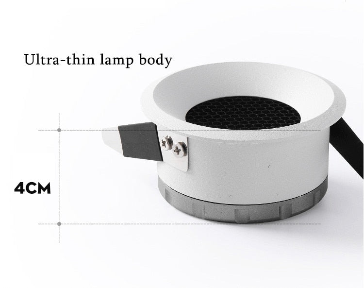 New 2020 Honeycomb Nest Anti Glare Lens COB Recessed Downlight 5W 7W 12W 15W Round LED Ceiling Spot Light Pic Background