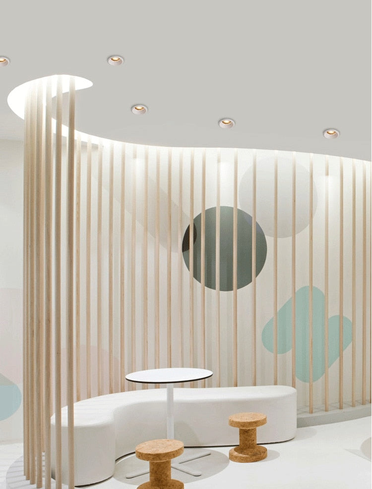 New 2020 Honeycomb Nest Anti Glare Lens COB Recessed Downlight 5W 7W 12W 15W Round LED Ceiling Spot Light Pic Background