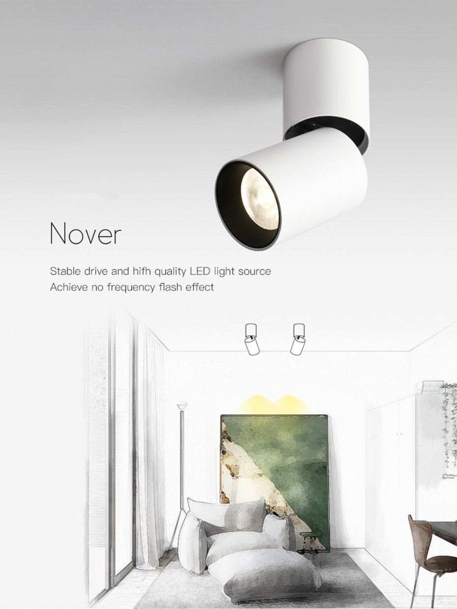 Surface Mounted Led Downlight 7W 12W Dimmable Ceiling Downlight 360 Degree Rotatable Spot light For Living Room Store Spot light