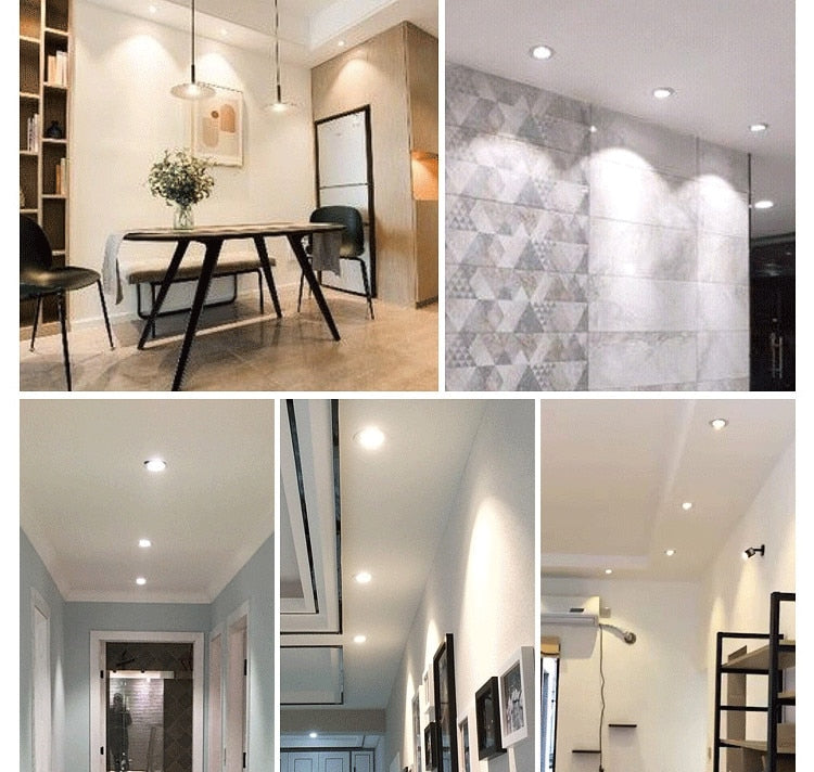 LED Downlight 10pcs/lots Round Recessed Lamp 5W 7W 9W 12W 15W 20W 30W LED Dimmable Ceiling Lamp Spot Light For Home Illumination