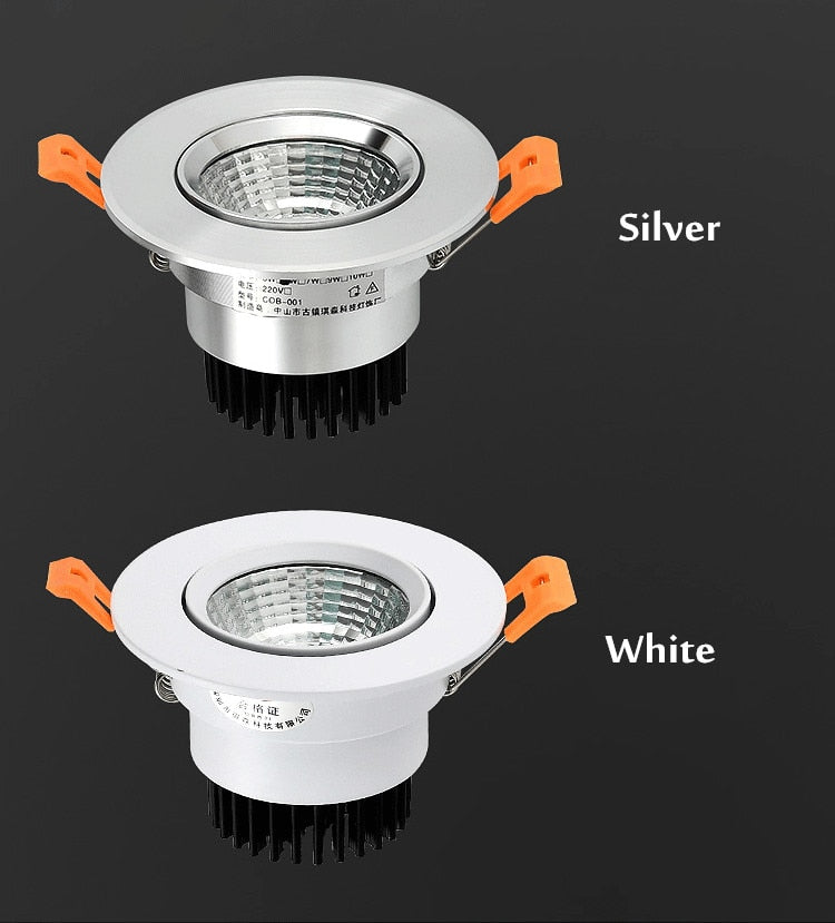 LED Downlight 10pcs/lots Round Recessed Lamp 5W 7W 9W 12W 15W 20W 30W LED Dimmable Ceiling Lamp Spot Light For Home Illumination