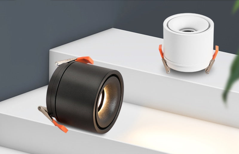 Foldable Recessed Dimmable COB LED Downlights 7W 10W 12W 15W LED Ceiling Spot lights AC110-240V LED Ceiling Lamp Indoor Lighting