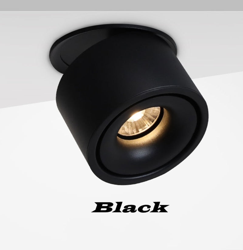 Foldable Recessed Dimmable COB LED Downlights 7W 10W 12W 15W LED Ceiling Spot lights AC110-240V LED Ceiling Lamp Indoor Lighting