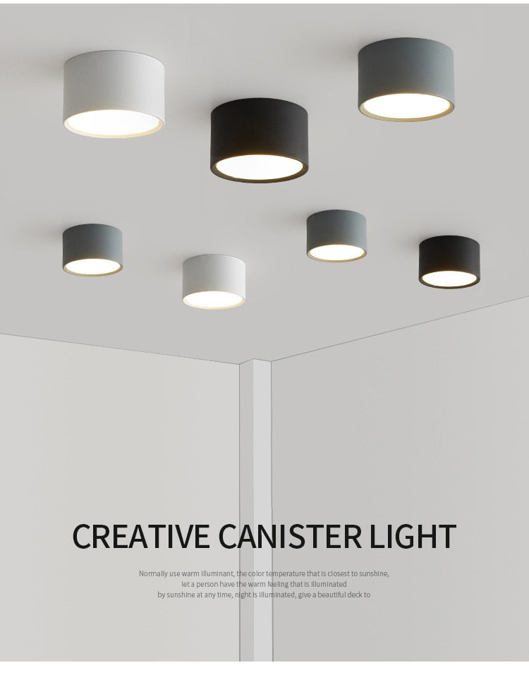 LED Downlight Ceiling Spotlights Living Lamp Nordic Lighting For Kitchen Aisle Spot light Surface mounted AC90-260v