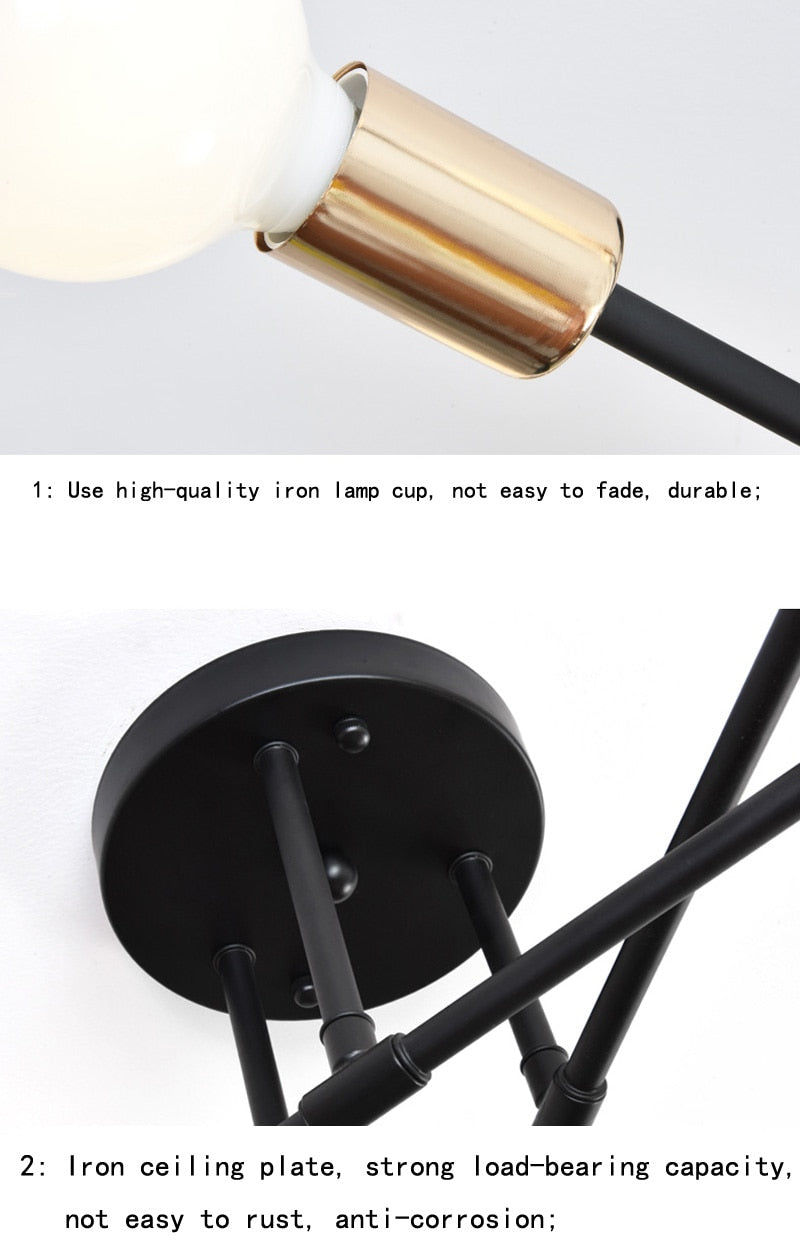 Modern Creative Lighting Warm And Romantic Golden Bedroom Modern Minimalist Personality Living Room Dining Room Ceiling Lamps