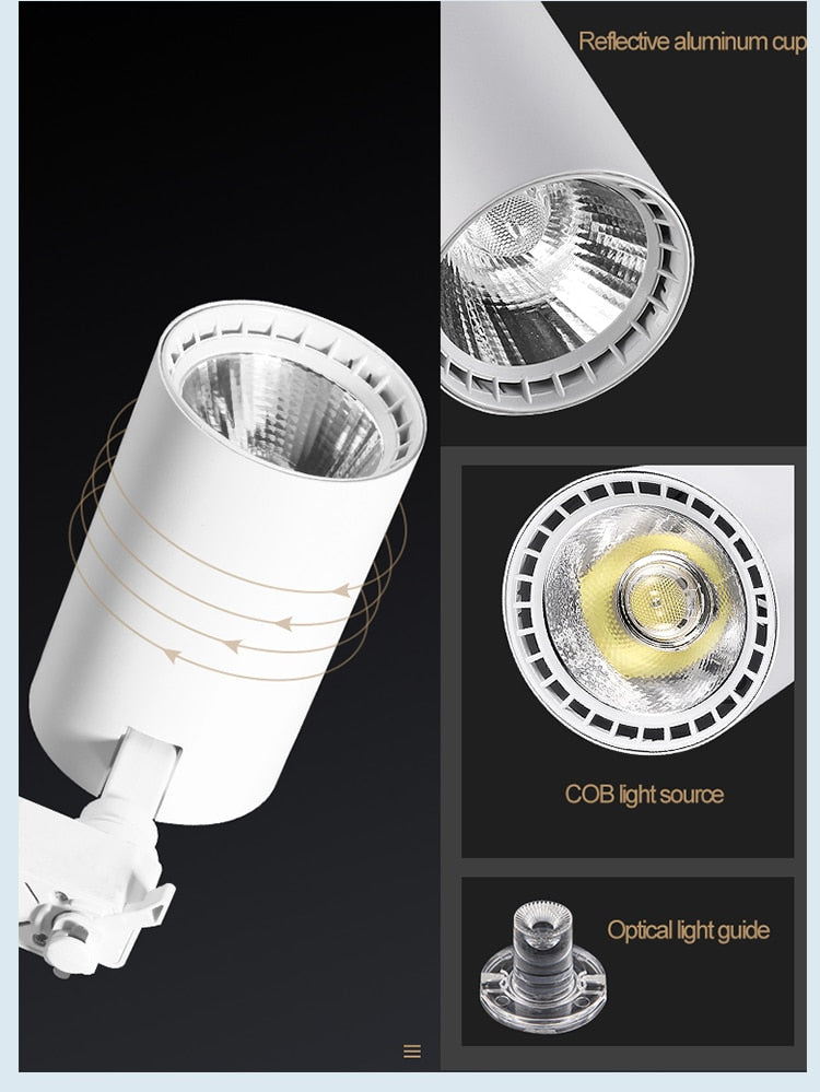 LED Ceiling Spots 5W 10W 12W 20W 30W 40W 220V Spot Light Ceiling Spotlights Foldable Track Light Spotlight Indoor