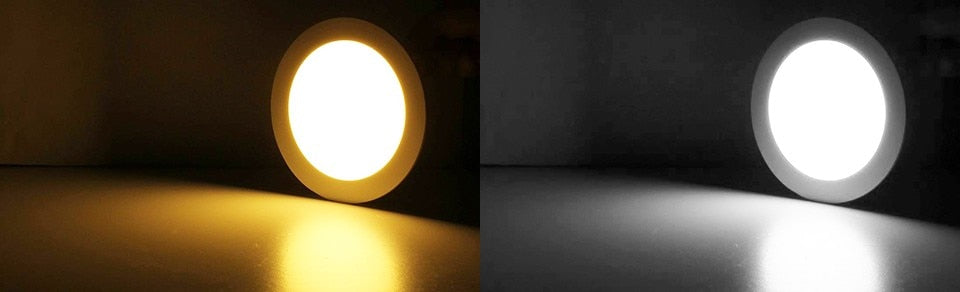 High brightness LED Panel light lamp AC 220V 3W 4W 6W 9W 12W 15W 18W led ceiling recessed downlight round panel light