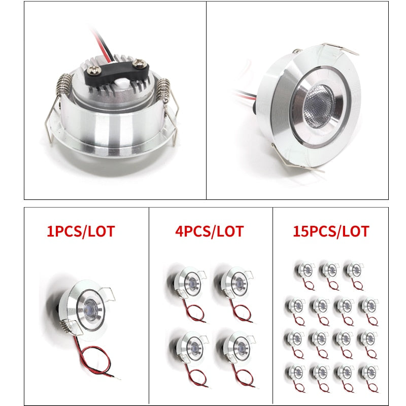 Spot 12V mini Built-in LED living room clothing store ceiling spotlight adjustable angle embedded 3W Built in downlight