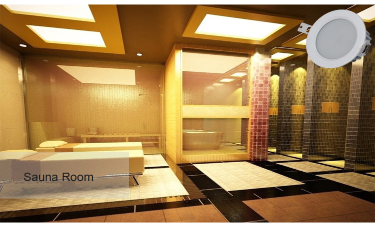 Downlight 4pcs/lot IP65 Waterproof Ceiling Recessed LED Spot Light AC85-265V 15W/12W/9W/7W/5W LED Downlight For Bathroom Shower room Sauna