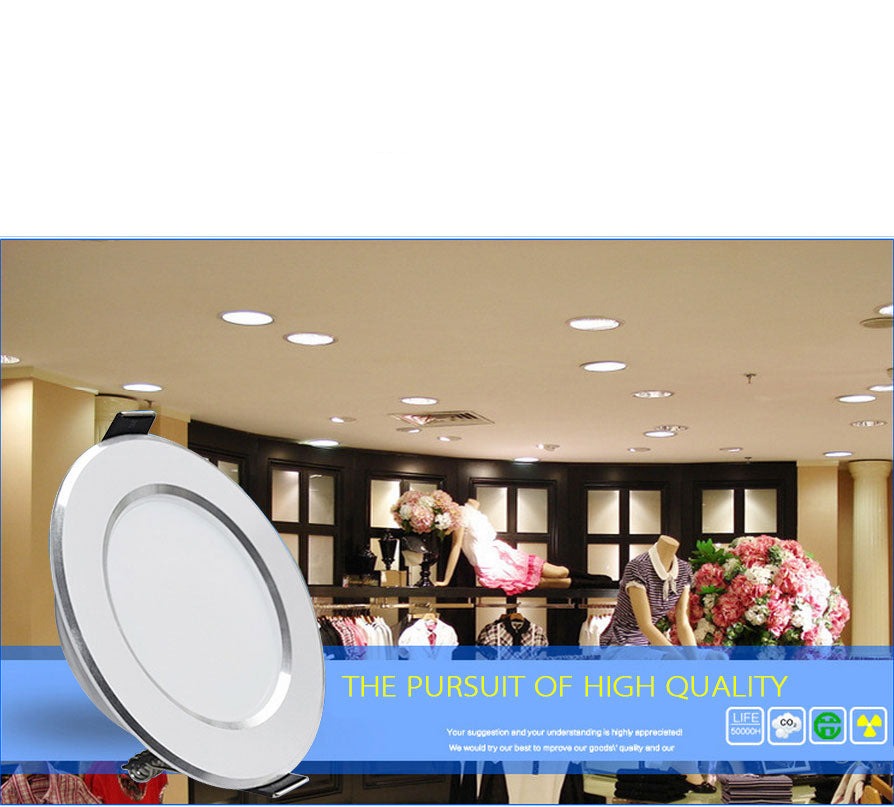 AC/DC 12V 110V Led Downlight 5W 7W 9W 12W 15W 18W Ceiling Recessed Grid Downlights Round Lamp