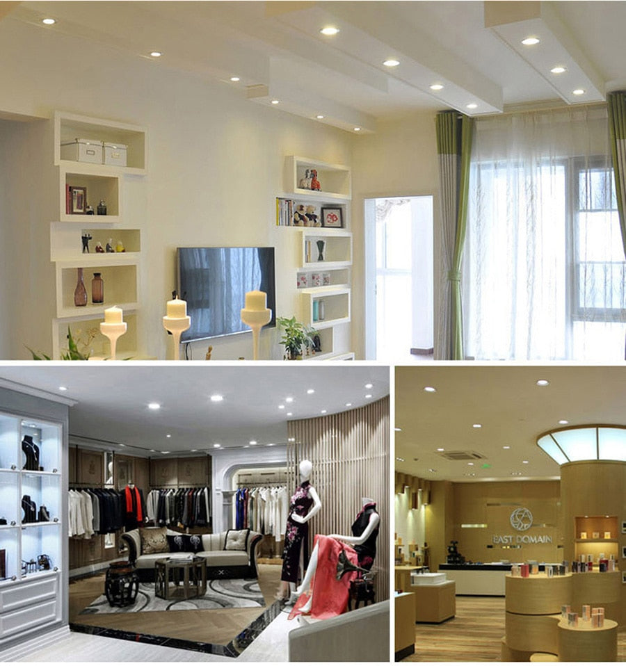 LED Panel Lights Ultrathin Surface Downlight 6W 8W 15W 20W 220V Square Round Panel Light White/Warm Indoor Bedroom LED Light