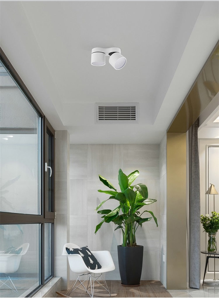 Dimming downlight led ceiling light anti-glare ceiling foldable spotlight 7W 12W 15W