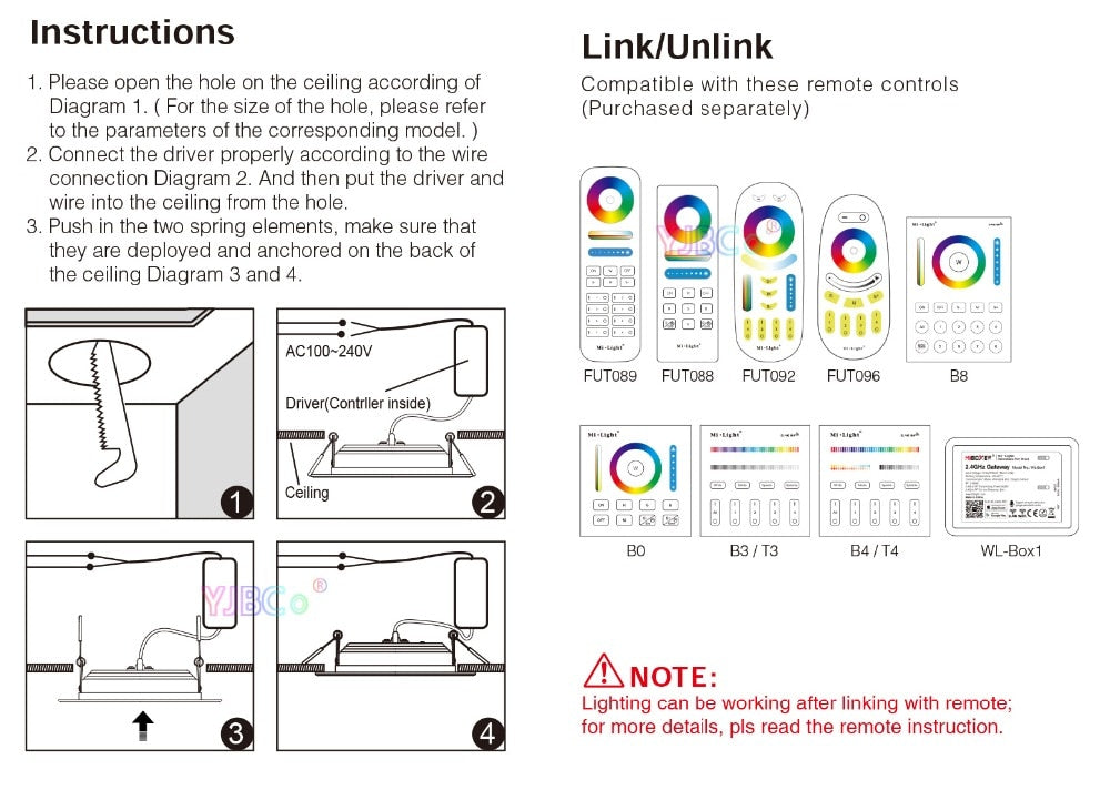 Miboxer 9W RGB+CCT Square LED Downlight FUT064 AC 100V 220V Indoor Panel lighting spot led light ceiling lights luces led lamp