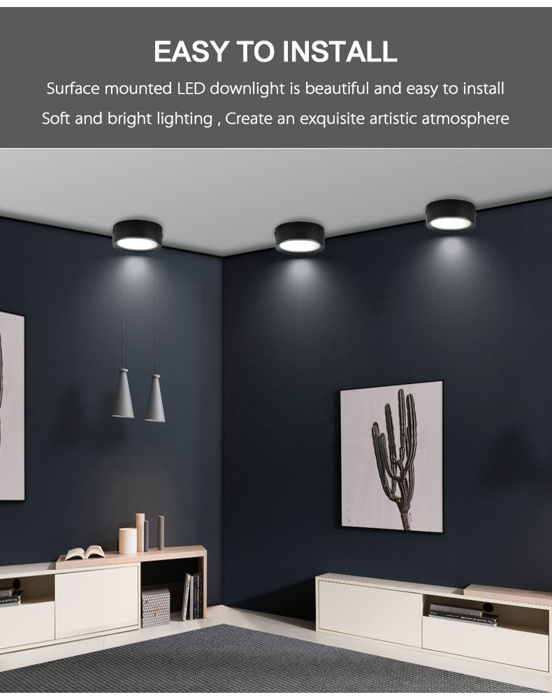 LED Downlight Modern Ceiling Lamp Surface Mounted Spot Led 3W 5W 7W 9W 12W 15W 18W Ultra Thin Bedroom Living Room Lighting 220V