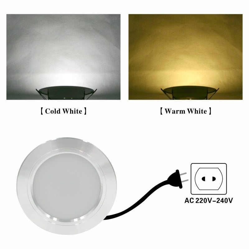 LED Downlight Silver Ultra Thin Aluminum 5W 9W 12W 15W 18W Down Light 220V 230V 240V Round Recessed Spot Lighting