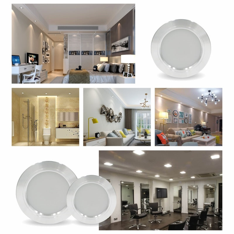 LED Downlight Silver Ultra Thin Aluminum 5W 9W 12W 15W 18W Down Light 220V 230V 240V Round Recessed Spot Lighting