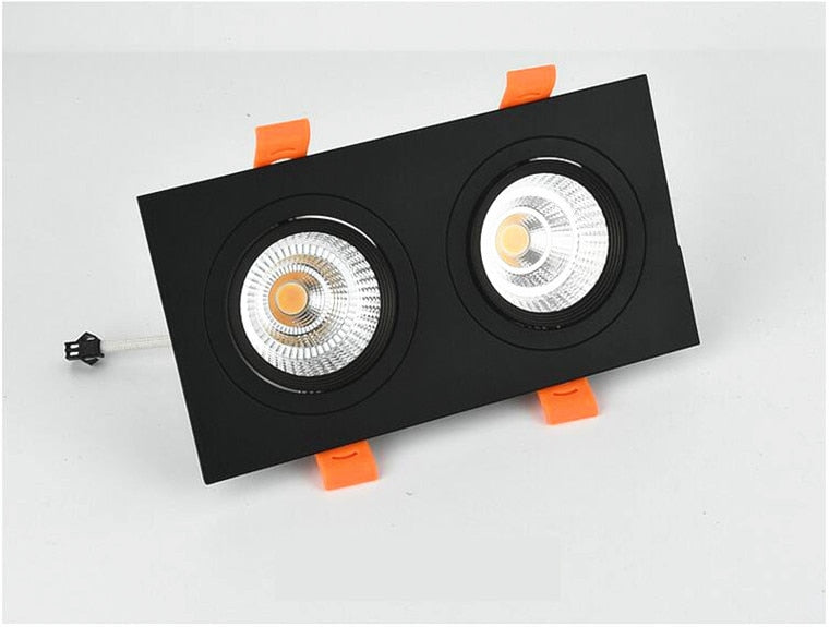 Square Dimmable Recessed COB LED Downlights 7W 9W 12W LED Ceiling Spot Lights AC85-265V LED Ceiling Lamps Indoor Lighting