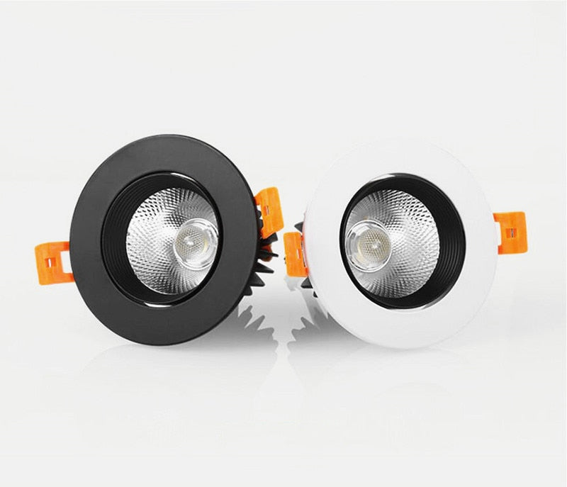 Recessed Dimmable Round Anti Glare COB LED Downlights 7W 9W 12W LED Ceiling Spot Lights Background Lamps Indoor Lighting