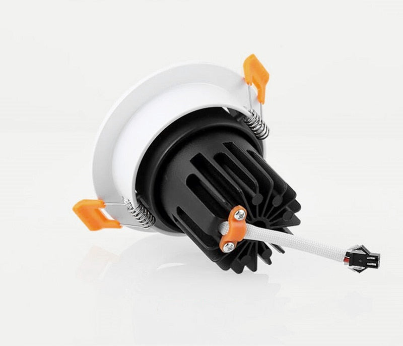 Recessed Dimmable Round Anti Glare COB LED Downlights 7W 9W 12W LED Ceiling Spot Lights Background Lamps Indoor Lighting