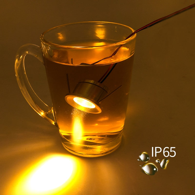 Bathroom ceiling spotlight IP65 outdoor waterproof embedded cabinet round LED light focus DC12V mini small downlight spotlight