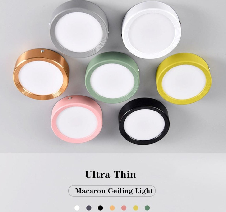 Surface Mounted Ceiling Downlight 220V colorful downlight led lights 3W 5W 7W 9W led spot lights Ceiling Fixtures Lighting