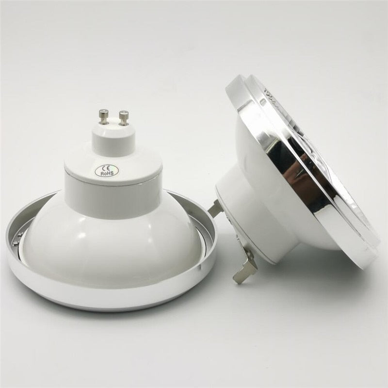 Dimmable LED AR111 Lamp 15W 220V 12V GU10 G53 Base Substitute Halogen Lamps LED Downlight ES111 Bulbs COB Spotlight Warm White