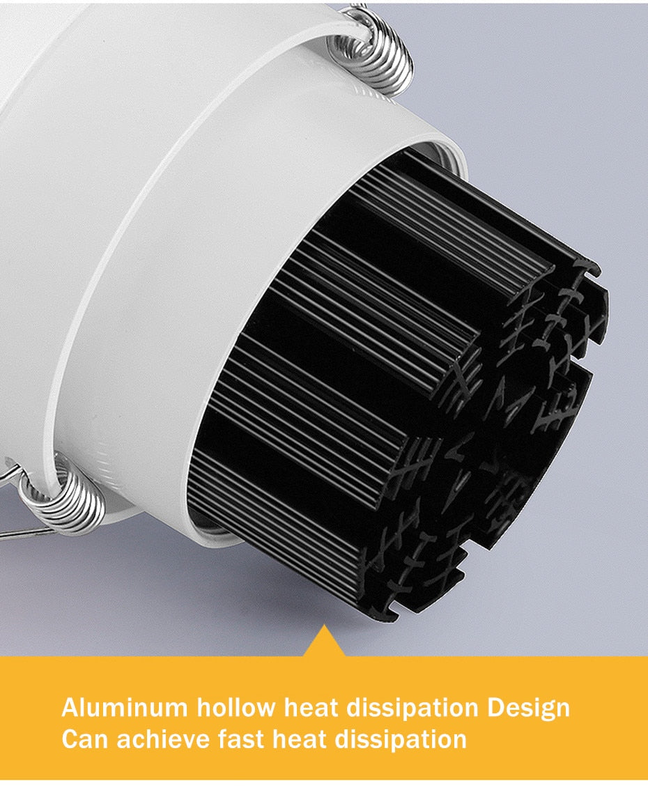 Retractable Led Downlight 15W 10W Recessed Round LED Ceiling Lamp AC 220V 110V For Bedroom Kitchen Indoor LED Spot Lighting