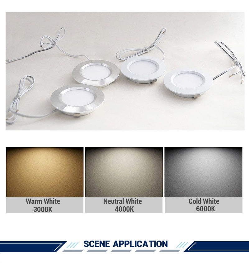 Mini Downlight LED Ultra-Thin 3W 5W 7W Embedded Small Spotlight Ceiling 12V Kitchen Bathroom Mirror Headlights Built in Spotligh