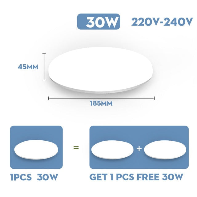 Round LED Panel Lights 15W 20W 30W 50W Downlight 220v LED Surface Ceiling Lamp For Kitchen Lighting