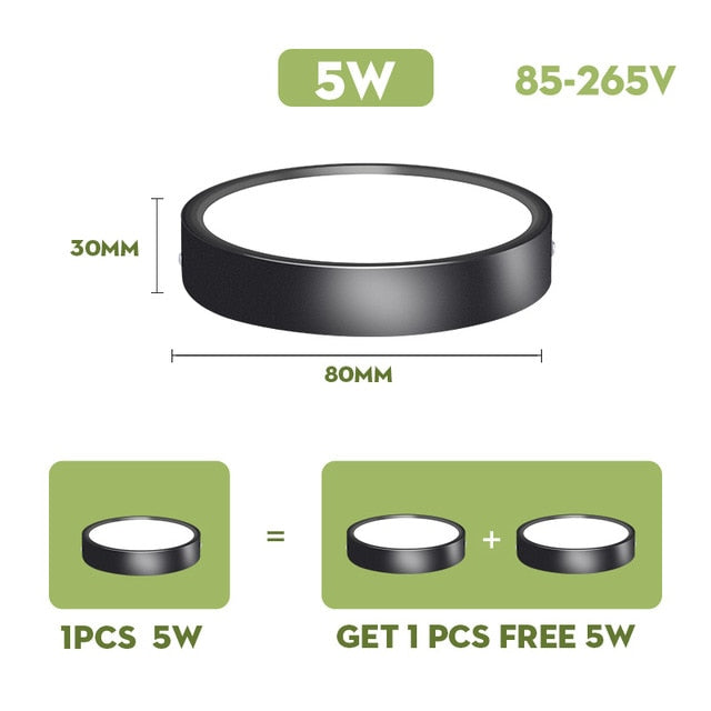 Round LED Panel Lights 15W 20W 30W 50W Downlight 220v LED Surface Ceiling Lamp For Kitchen Lighting