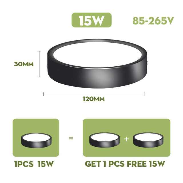 Round LED Panel Lights 15W 20W 30W 50W Downlight 220v LED Surface Ceiling Lamp For Kitchen Lighting