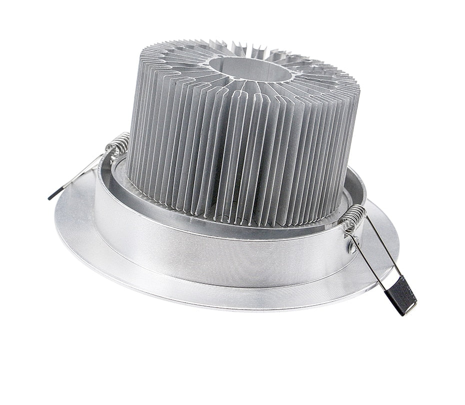 DBF Silver Body Round Dimmable LED Recessed Downlight 7W 9W 12W 15W 18W COB Ceiling Spot Light with LED Driver Indoor Lighting