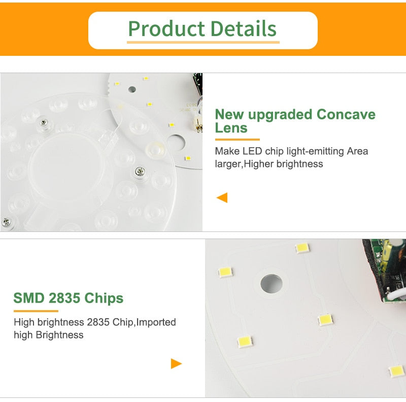 Kaguyahime Magnet LED Module Light Panel For Celling 220V 12W 18W 24W LED Circular Ceiling Spot Downlight Replace Tube Lamp Bulb