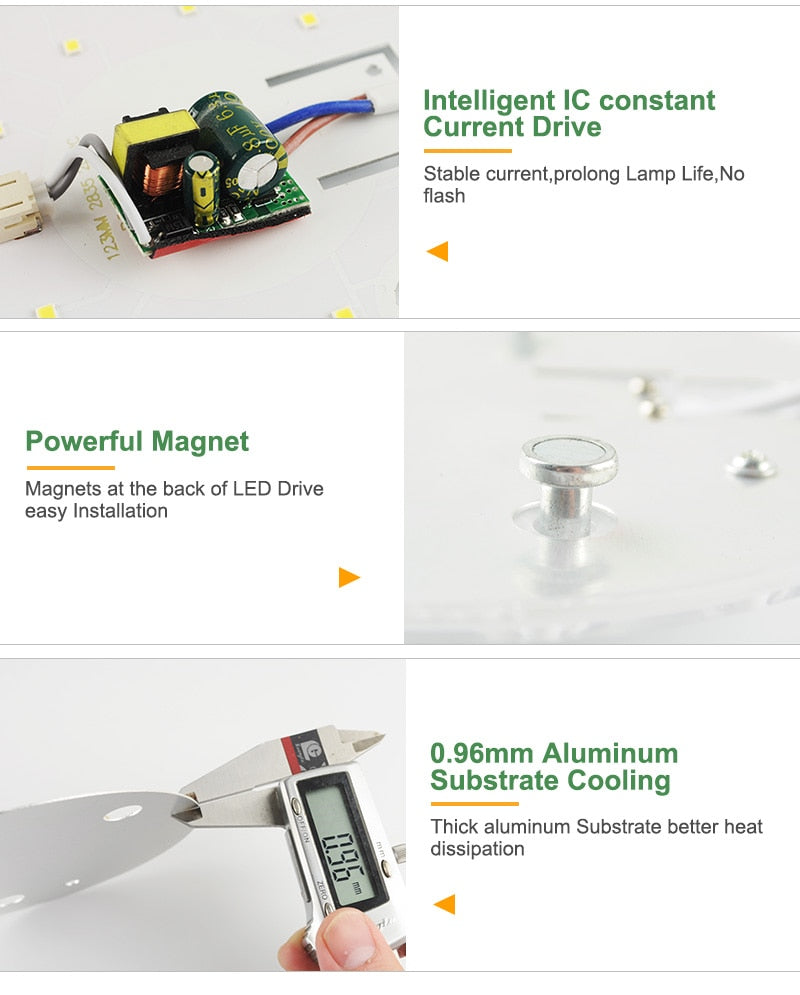 Kaguyahime Magnet LED Module Light Panel For Celling 220V 12W 18W 24W LED Circular Ceiling Spot Downlight Replace Tube Lamp Bulb