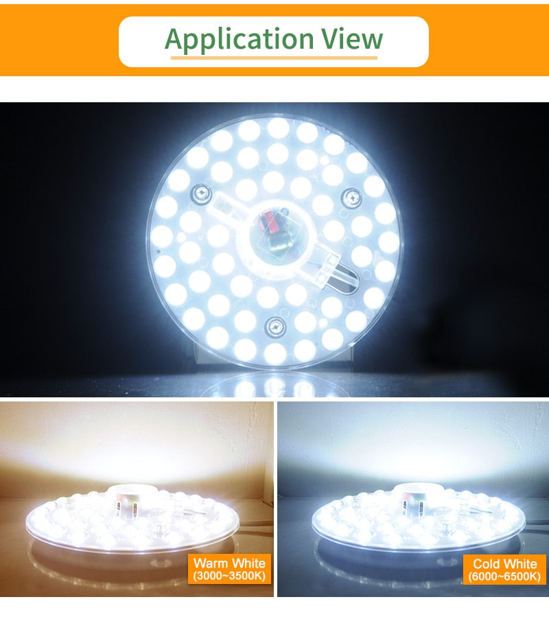 Kaguyahime Magnet LED Module Light Panel For Celling 220V 12W 18W 24W LED Circular Ceiling Spot Downlight Replace Tube Lamp Bulb