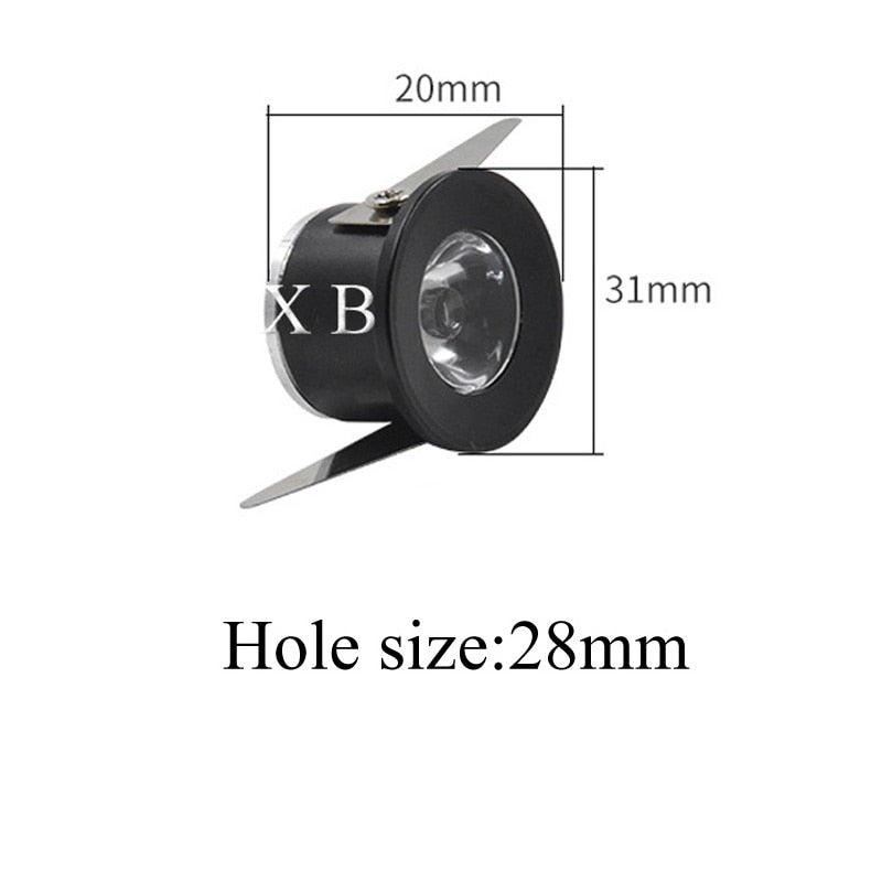 3W Led recessed cabinet mini spot light 110V 220v downlight 12v dc jewelry show Include Led Driver 4000K Ceiling light lamp