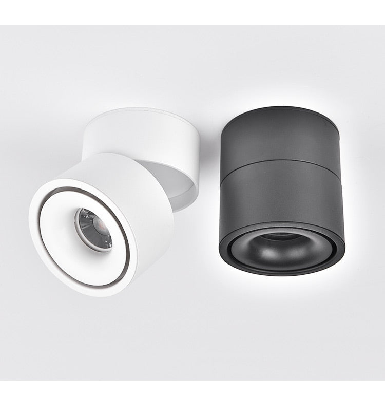 Dimmable folding surface mounted spotlight led living room ceiling ceiling downlight cob adjustable angle clothing store 7W 12W