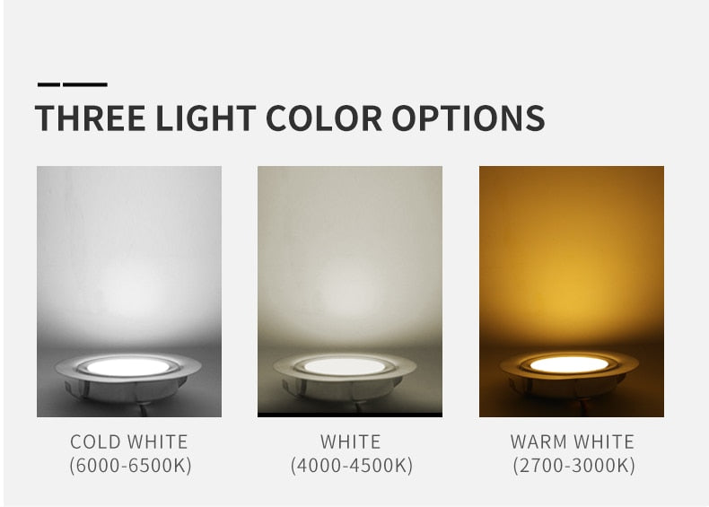 Spot LED Slim Embedded Spotlight Ceiling Downlight 110V-220V Kitchen Cabinet Display Cabinet Bathroom Light Built-in