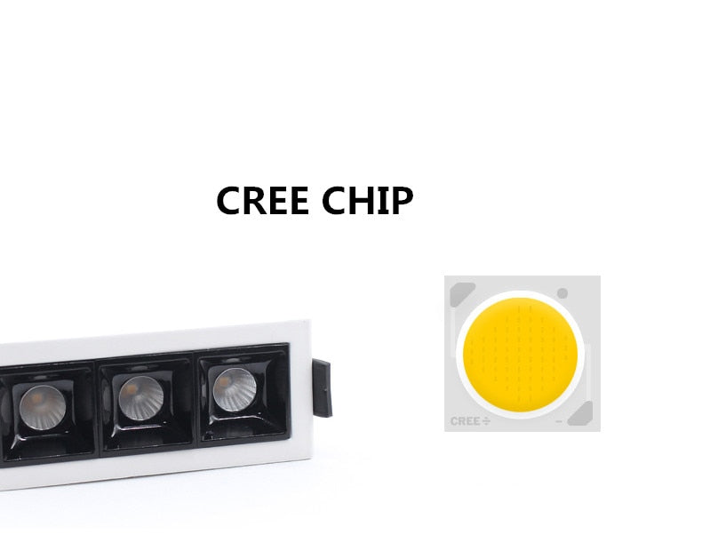 Dimmable LED Downlight Spot Light Line Light Bar Creative Linear Long Strip 10W 20W 30W 40W Living Room Corridor Recessed