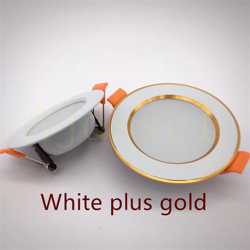 Dimmable LED Downlight Tri-tone light 110/220V Spot 5W 7W 9W 12W 15W Recessed in LED Ceiling Downlight Light Warm white Lamp