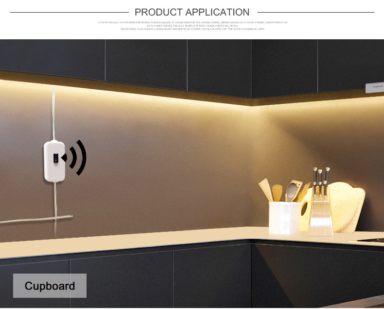 Motion Sensor LED Under Cabinet Light USB Led Strips Flexible PIR Night Light Smart LED Lamp Kitchen Bedroom downlights Lighting