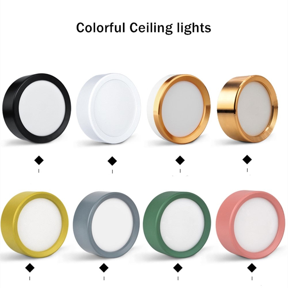 Ultra thin Macaron LED Ceiling Light Fixture Lamp Surface Mount Living Room Bedroom Bathroom Home Decoration Kitchen AC220 230V